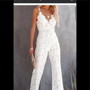 Rileydress White Lace Jumpsuit